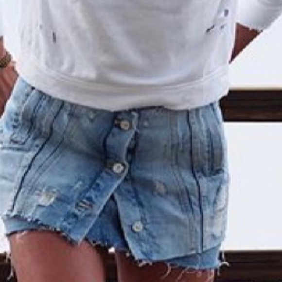 Zara Dresses & Skirts - ZARA TRF IX’D Blogger Fave Denim Double Layer Mini Skirt Size S